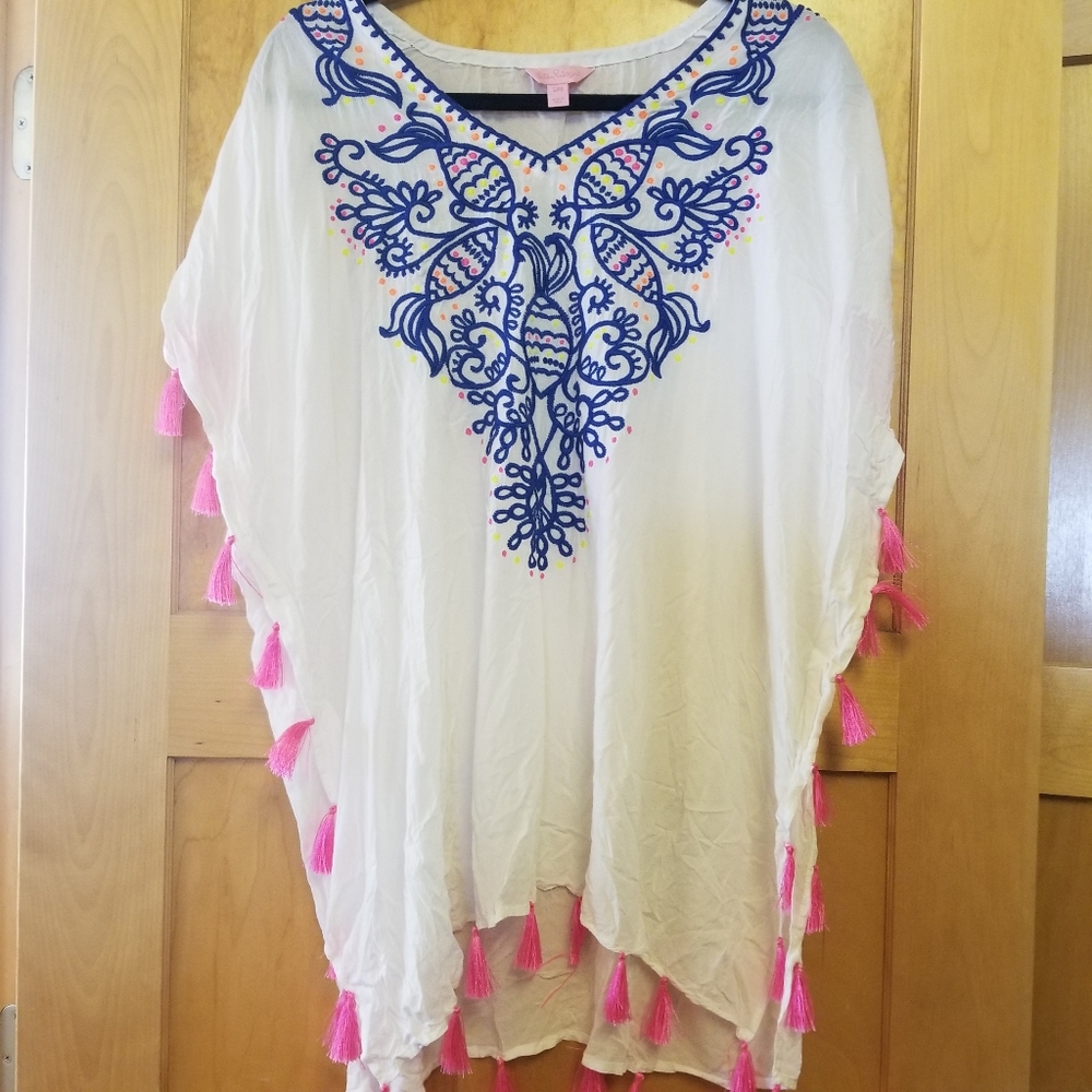 Lilly Pulitzer Swimsuit Coverup White Size S/M
